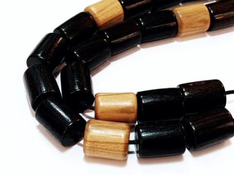 Ebony Wood and Olive Wood - Two Tone Komboloi - EBO 23