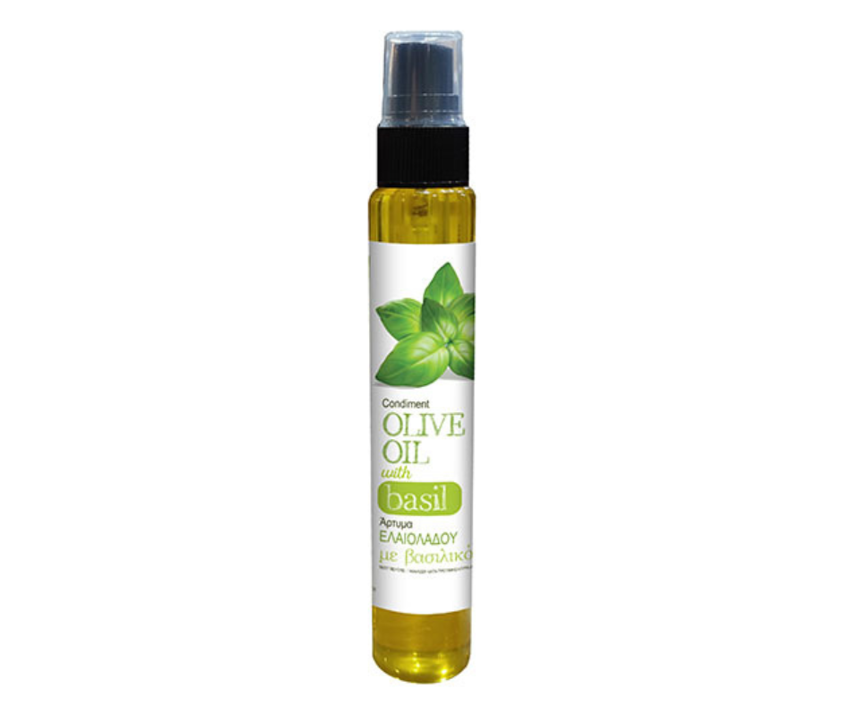 Cretan Mill Basil Infused Extra Virgin Olive Oil - Finishing Spray - 60ml