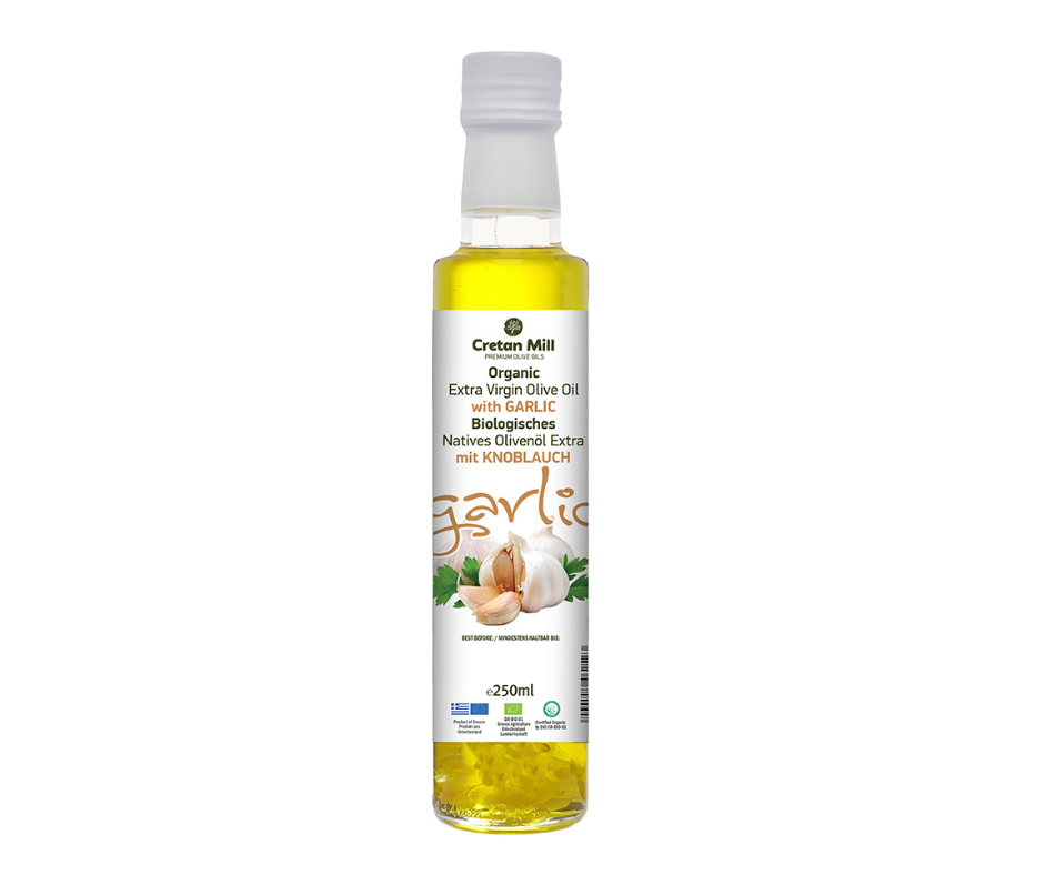 Cretan Mill Garlic Infused Extra Virgin Olive Oil -250ml