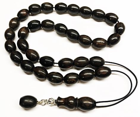 Ebony Wood Komboloi - 33 Bead - EBO 14